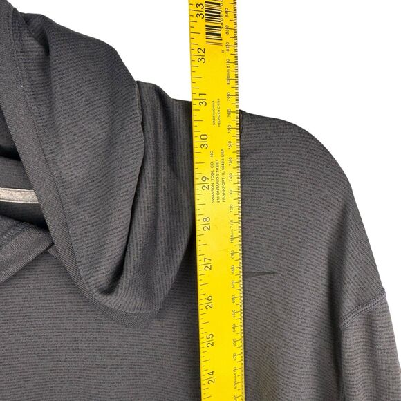 NIKE Hooded Top Men's Large Dri-Fit Long Sleeved Striped Pullover Dark Gray - Picture 9 of 10